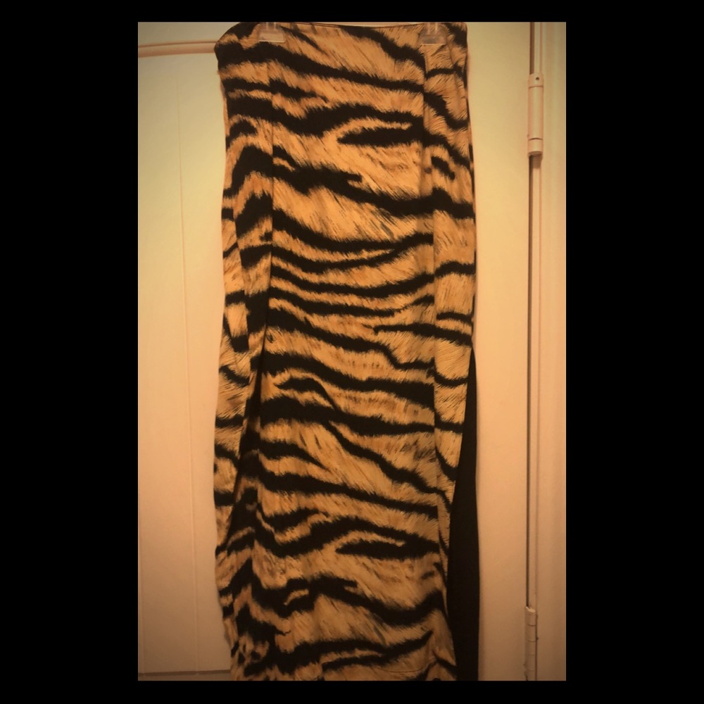 Designer Maxi Skirt Tiger print